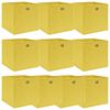 vidaXL Geymslukassar 10 stk. Gulir 32x32x32 cm Filtefni