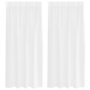 vidaXL Voile gard&iacute;na 2 pcs Hv&iacute;tt 175 x 140 cm P&oacute;l&yacute;ester