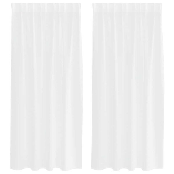 vidaXL Voile gard&iacute;na 2 pcs Hv&iacute;tt 175 x 140 cm P&oacute;l&yacute;ester