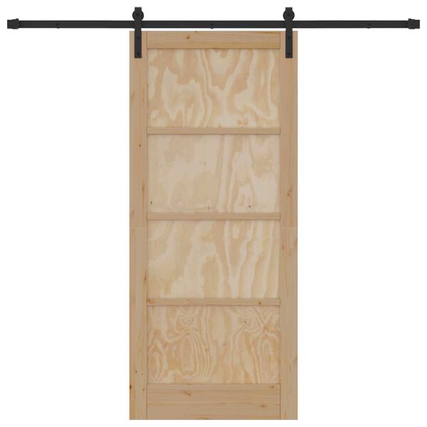 vidaXL Rennidyr Br&uacute;nn 86 x 198,5 cm Solid furuhikk