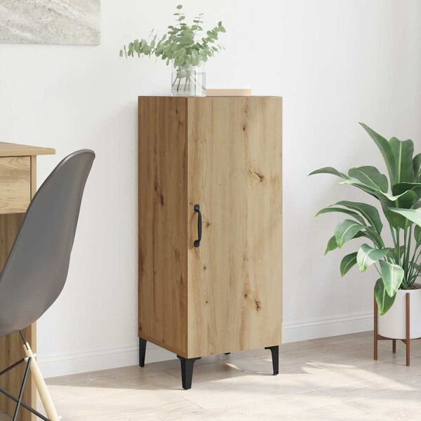 vidaXL Vi&eth;beinteyfla Artisan Eik 34,5 x 34 x 90 cm Samsettur vi&eth;ur