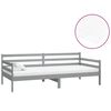 vidaXL Svefns&oacute;fi me&eth; D&yacute;nu 90x200 cm Gr&aacute; Gegnheil Fura