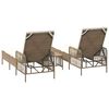 vidaXL Sólstóll með púði 2 pcs Drapplitaður 35 x 35 x 32 cm pólýrattan