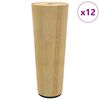 vidaXL F&aelig;tur fyrir h&uacute;sg&ouml;gn 12 pcs Br&uacute;nn &Oslash; 44 x 100 mm