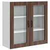 vidaXL Eldh&uacute;s sk&aacute;pur Br&uacute;nn eik 80 x 31 x 80 cm Samsettur vi&eth;ur