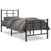 vidaXL R&uacute;mgrind &uacute;r M&aacute;lmi me&eth; H&ouml;fu&eth;gafli & F&oacute;tagafli Sv&ouml;rt 75x190 cm