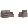 vidaXL S&oacute;fasett 2 pcs M&oacute;gr&aacute;r 144 x 80 x 85 cm d&uacute;kur