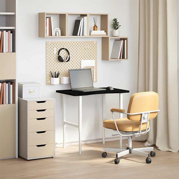 vidaXL skrifbor&eth;splata D&ouml;kkbr&uacute;nt 80x60x2,5 cm Solid Wood Eik R&eacute;hyrnd