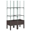 vidaXL Gr&oacute;&eth;urkassi me&eth; Rimlagrind 80x40x142,5 cm Br&uacute;nt PP