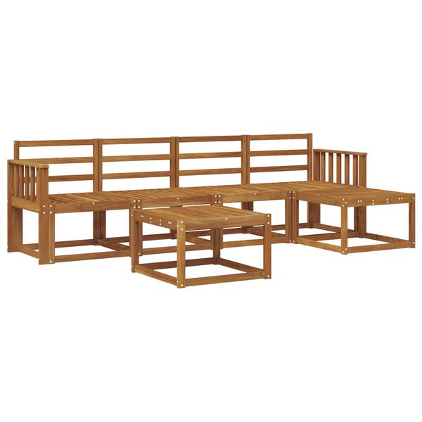 vidaXL &Uacute;ti s&oacute;fasett 6 pcs N&aacute;tt&uacute;rulegur Hrein akas&iacute;utr&eacute;