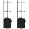 vidaXL T&oacute;matagrind me&eth; Pl&ouml;ntupoka 2 stk. 116 cm St&aacute;l og PP