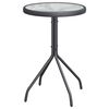 vidaXL Garð Bistro Set 3 pcs Grár Stál