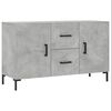 vidaXL Skenkur Steypugr&aacute;r 100x36x60 cm Samsettur Vi&eth;ur