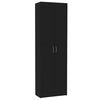 vidaXL Skrifstofusk&aacute;pur Svartur 60x32x190 cm Samsettur Vi&eth;ur