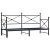 vidaXL Daybed me&eth; r&uacute;llu &aacute;n d&yacute;nu Svartur 90x190 cm St&aacute;l