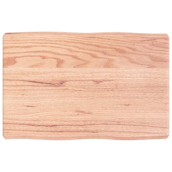 vidaXL Bor&eth;plata Lj&oacute;sbr&uacute;n 60x40x(2-6) cm Me&eth;h&ouml;ndlu&eth; N&aacute;tt&uacute;rul. Br&uacute;nir