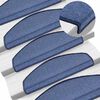 vidaXL Stigamottur 10 stk 65x24x4 cm bl&aacute;ar h&aacute;lfhringlaga st&oacute;rar