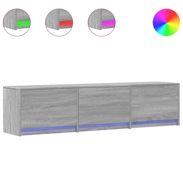 vidaXL Sj&oacute;nvarpssk&aacute;pur Gr&aacute;r Sonoma 165 x 34 x 40 cm Samsettur vi&eth;ur