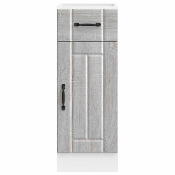 vidaXL Eldh&uacute;sundirsk&aacute;pur Lucca Gr&aacute;r Sonoma Eik Samsettur Vi&eth;ur