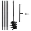 vidaXL Jar&eth;bor me&eth; Handfangi 250 mm me&eth; Framlengingarr&ouml;ri 4 m St&aacute;l