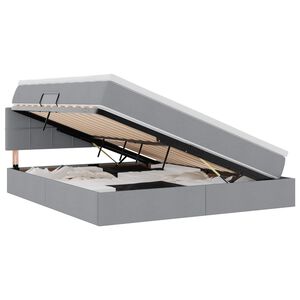 vidaXL R&uacute;m me&eth; geymslur&yacute;mi og LED me&eth; d&yacute;nu Lj&oacute;sgr&aacute;r 180 x 200 cm d&uacute;kur