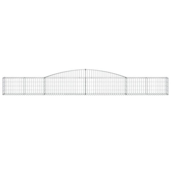 vidaXL Bogadreginn Grj&oacute;tkassi 400x30x40/60 cm Sinkh&uacute;&eth;a&eth; J&aacute;rn