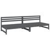 vidaXL Gar&eth;s&oacute;far Mi&eth;jueiningar 2 stk. Gr&aacute;r 120x80 cm Gegnheil Fura