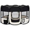 vidaXL Fellileikgrind fyrir Hunda m/Bur&eth;art&ouml;sku Sv&ouml;rt 125x125x61 cm
