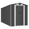 vidaXL Gar&eth;sk&uacute;r Reykgr&aacute;r 192x440x223 cm Galvan&iacute;sera&eth; St&aacute;l