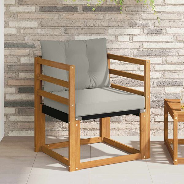 vidaXL &Uacute;ti s&oacute;fasett Fast Acacia tr&eacute; og Textilene