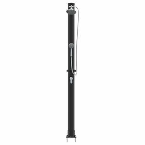 vidaXL Utandyra S&oacute;lsturtu Svartur 217 cm PVC og &Aacute;l