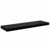 vidaXL Vegghengdar Hillur 4 stk. H&aacute;glans Svartar 80x23,5x3,8 cm MDF