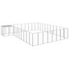 vidaXL Hundabyrgi Silver 25,41 m&sup2; St&aacute;l