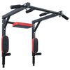 VidaXL Pull Up Bar Dip Station Svartur og rau&eth;ur 89 x 59 x 70 cm