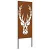 vidaXL Gar&eth;s b&uacute;na&eth; skj&aacute;r D&yacute;ramynstur Rusty 50 x 140 cm Ve&eth;ra&eth; st&aacute;l