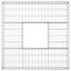 vidaXL Gabion h&aelig;kka&eth; r&uacute;m Silfur 100 x 100 x 20 cm Galvaniserad st&aacute;l
