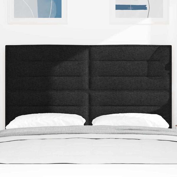 vidaXL LED h&ouml;fu&eth; Me&eth; LED r&aelig;ma lj&oacute;sum Svartur 160 cm P&oacute;l&yacute;ester