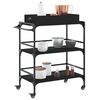 vidaXL Eldhúsvagn Svartur 81,5x41x92,5 cm Samsettur Viður