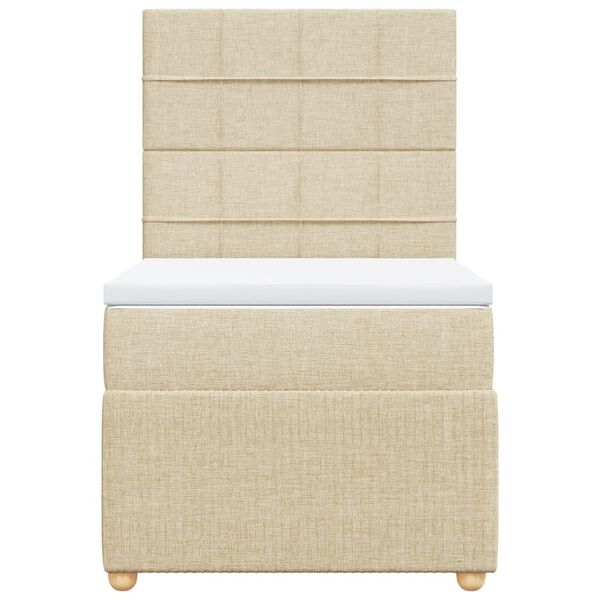 vidaXL H&oacute;lfa&eth; Springr&uacute;m me&eth; D&yacute;nu Rj&oacute;ma 90x200 cm Tauefni