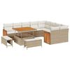 vidaXL Gar&eth;s&oacute;fa sett me&eth; p&uacute;&eth;i 12 pcs Beige og krem