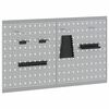 vidaXL Verkf&aelig;ra veggplata 2 pcs Gr&aacute;r 100 x 1 x 60 cm