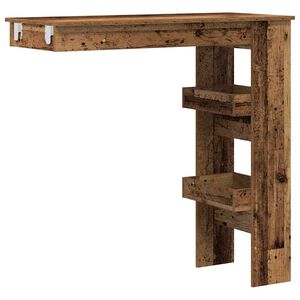 vidaXL Wall Bar Bor&eth; Old Wood 102x45x103,5 cm Engineered Wood