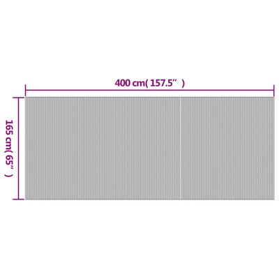 vidaXL Skilrúm Dökkbrúnt 165x400 cm Bambus