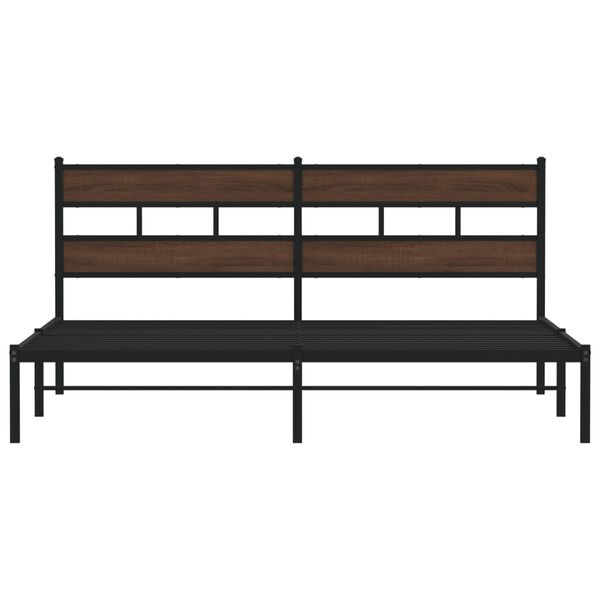 vidaXL R&uacute;mgrind &aacute;n D&yacute;nu me&eth; H&ouml;f&eth;agafli Br&uacute;n Eikarlitur 200x200 cm