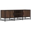 vidaXL sj&oacute;nvarpssk&aacute;pur Br&uacute;n eik 120x35x41 cm Hanna&eth;ur vi&eth;ur og m&aacute;lmur