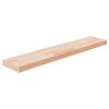 vidaXL Vegghilla 100x20x4 cm &Oacute;me&eth;h&ouml;ndla&eth;ur Gegnheill Eikarvi&eth;ur