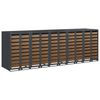 vidaXL R&uacute;llusk&aacute;pur fyrir 3 ruslatunnur Antras&iacute;t 340 x 77.5 x 115.5 cm