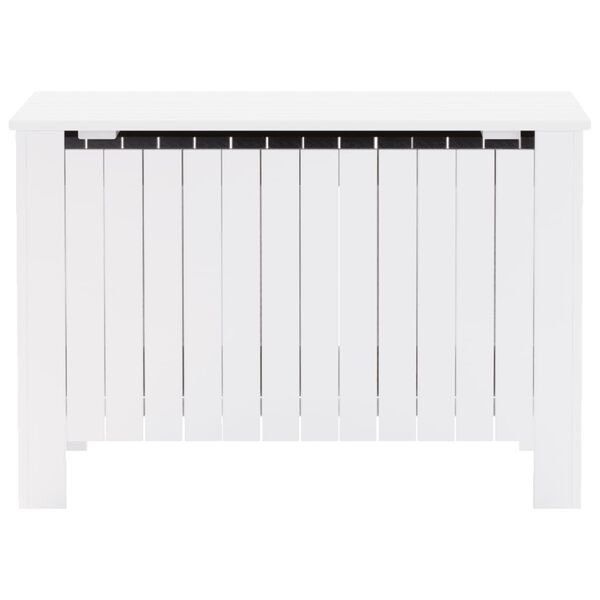 vidaXL Geymslukassi með Loki "RANA" Hvítur 80x49x54 cm Gegnheil Fura