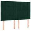 vidaXL H&ouml;fu&eth;gafl d&ouml;kkgr&aelig;nn 144x5x118/128 cm flauel