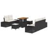 vidaXL Gar&eth;s&oacute;fa sett me&eth; p&uacute;&eth;i me&eth; geymslu 8 pcs Svartur Poly rattan